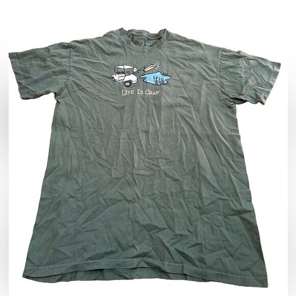 Life is Crap Funny Golf Tshirt - Picture 1 of 4